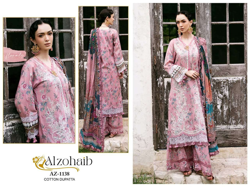 Al Zohaib Az 1135 1136 1138 1141 Pure Cotton Embroidered Work Salwar Suit