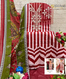 Al Zohaib Inaaya Pure Cotton Embroidered Pakistani Designer Suit