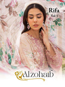 Al Zohaib Rifa Vol 1 Pure Cotton Embroidered Work Pakistani Salwar Kameez