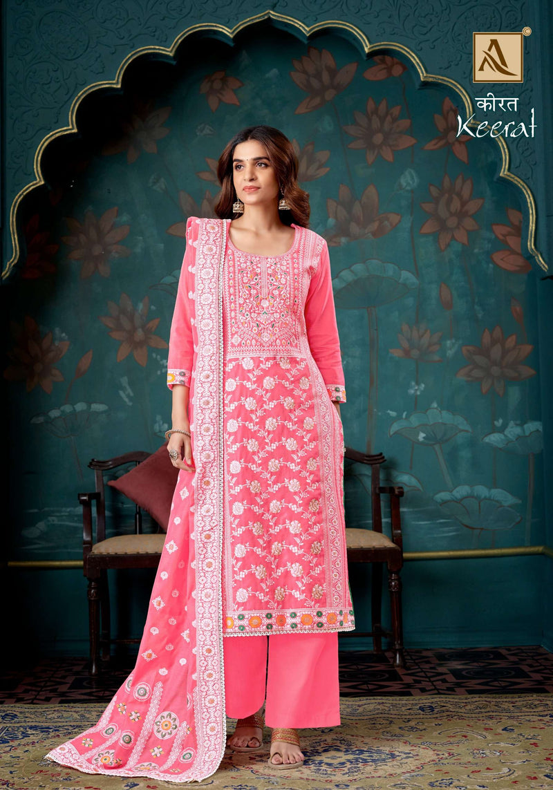 Alok Suit Keerat Jacquard Designer Concept With Hand Work Salwar Kameez