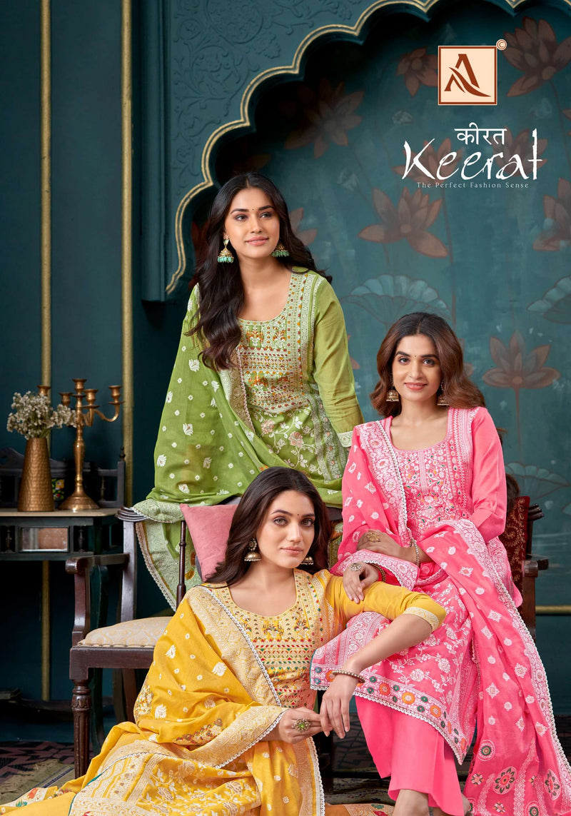 Alok Suit Keerat Jacquard Designer Concept With Hand Work Salwar Kameez