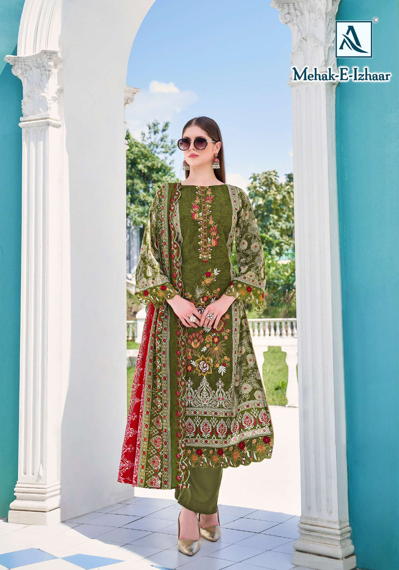 Alok Suits Mahek Pure Cotton Embroidered Work Pakistani Salwar Kameez
