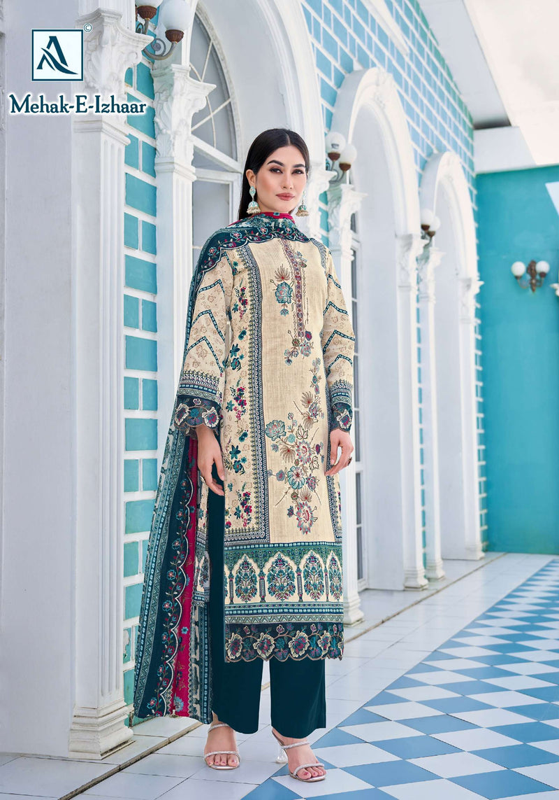 Alok Suits Mahek Pure Cotton Embroidered Work Pakistani Salwar Kameez