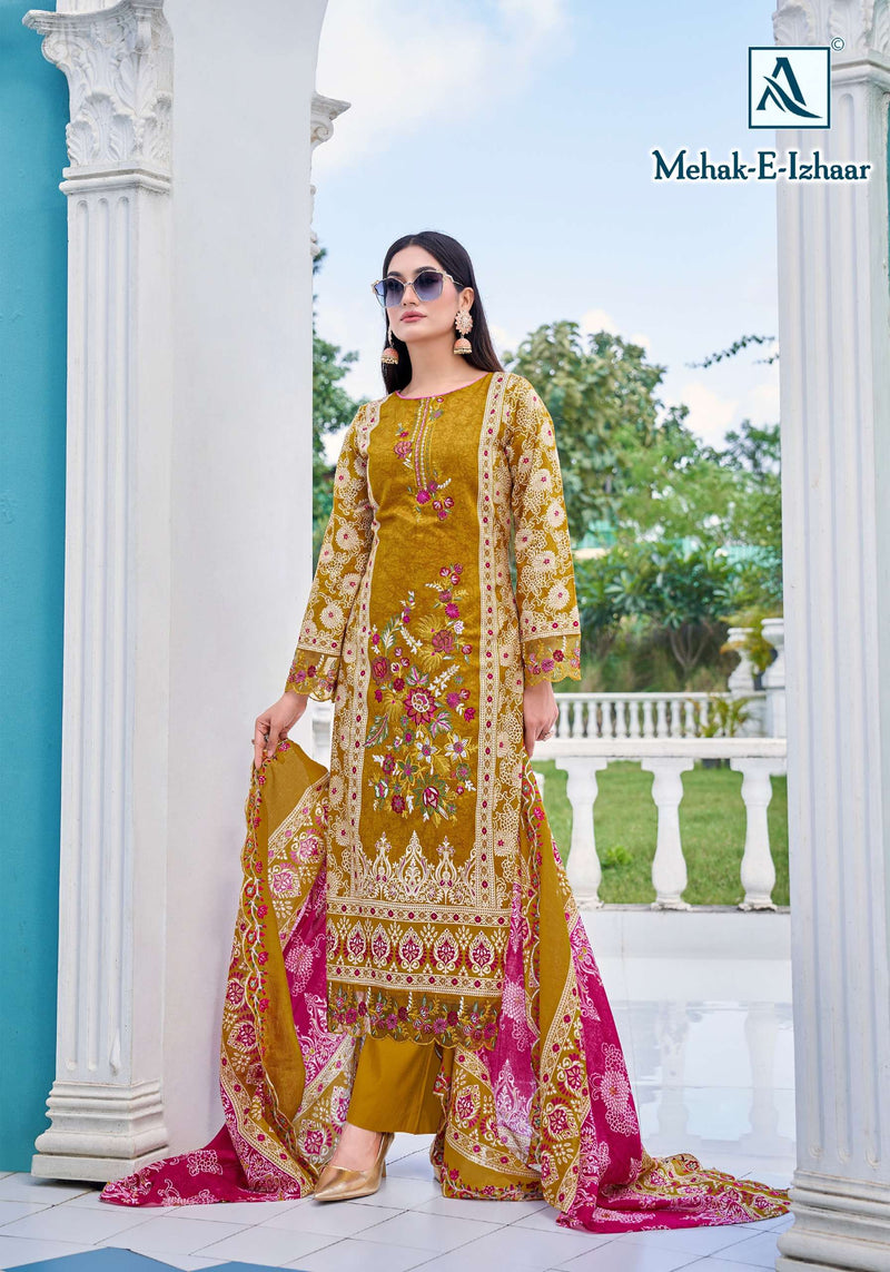 Alok Suits Mahek Pure Cotton Embroidered Work Pakistani Salwar Kameez