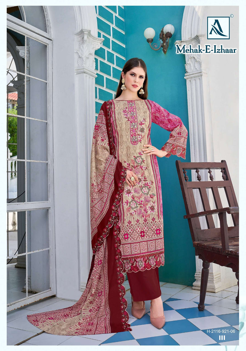 Alok Suits Mahek Pure Cotton Embroidered Work Pakistani Salwar Kameez