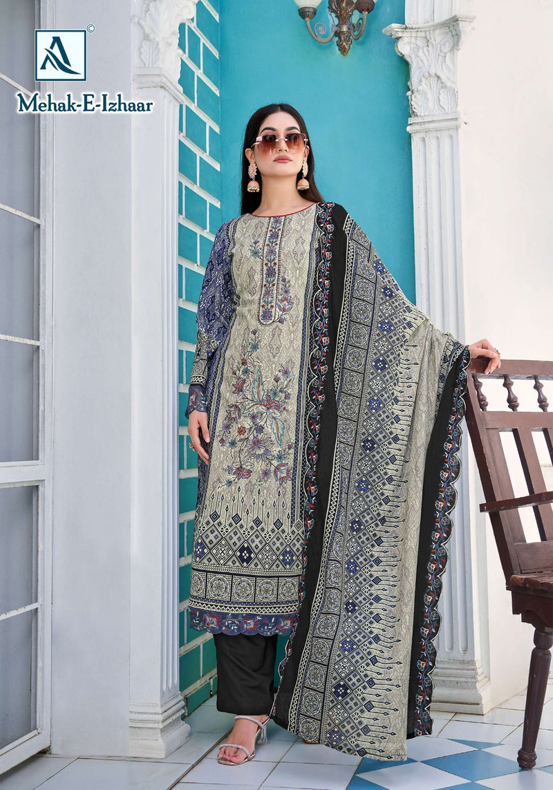 Alok Suits Mahek Pure Cotton Embroidered Work Pakistani Salwar Kameez