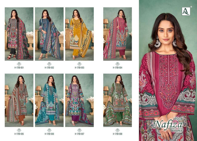 Alok Suits Nafisa Vol 4 Pure Cambric Cotton Pakistani Embroidered Salwar Suit