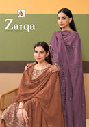 Alok Suits Zarqa Pure Jam Cotton Fancy Embroidered Diamond Work Salwar Suit