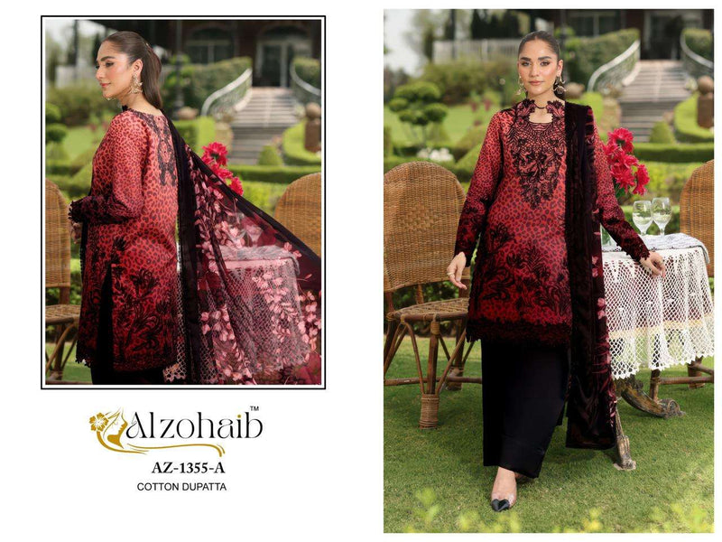 Alzohaib Aamina Pure Cotton Pakistani Suits with Patch Work New Launch