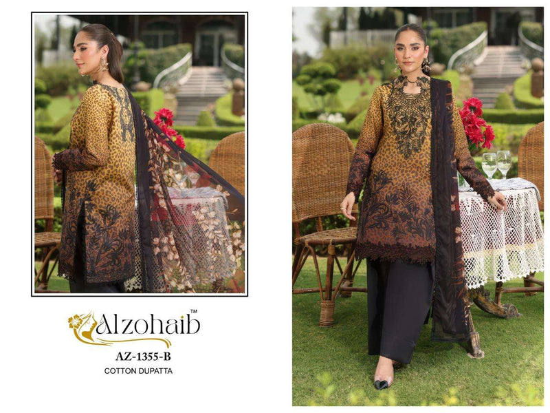 Alzohaib Aamina Pure Cotton Pakistani Suits with Patch Work New Launch