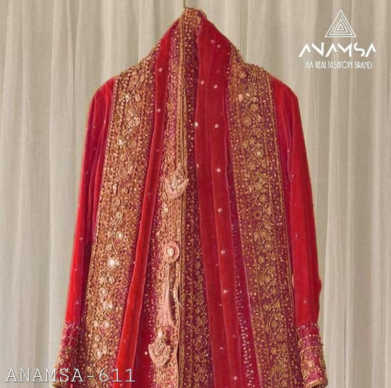 Anamsa 611 Fox Georgette Heavy Embroidery Sequence Work Salwar Suit