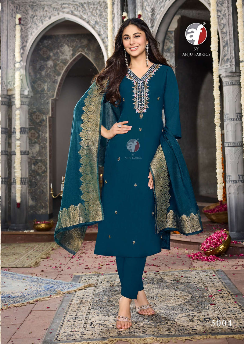 Anju Fabrics Vastra Vol 6 Modal Silk Designer Collection Combo Set Kurti