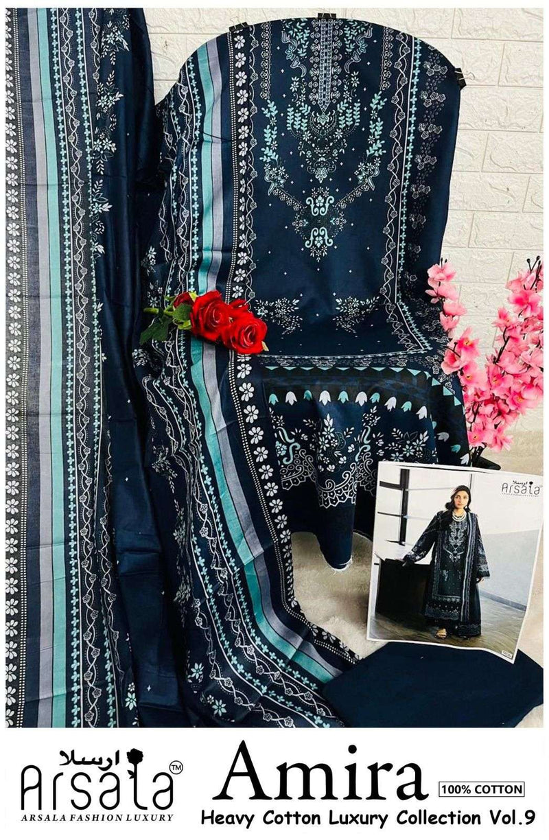 Arsala Fashion Amira Heavy Cotton Luxury Collection Vol 9 Printed Dailywear Salwar Suit