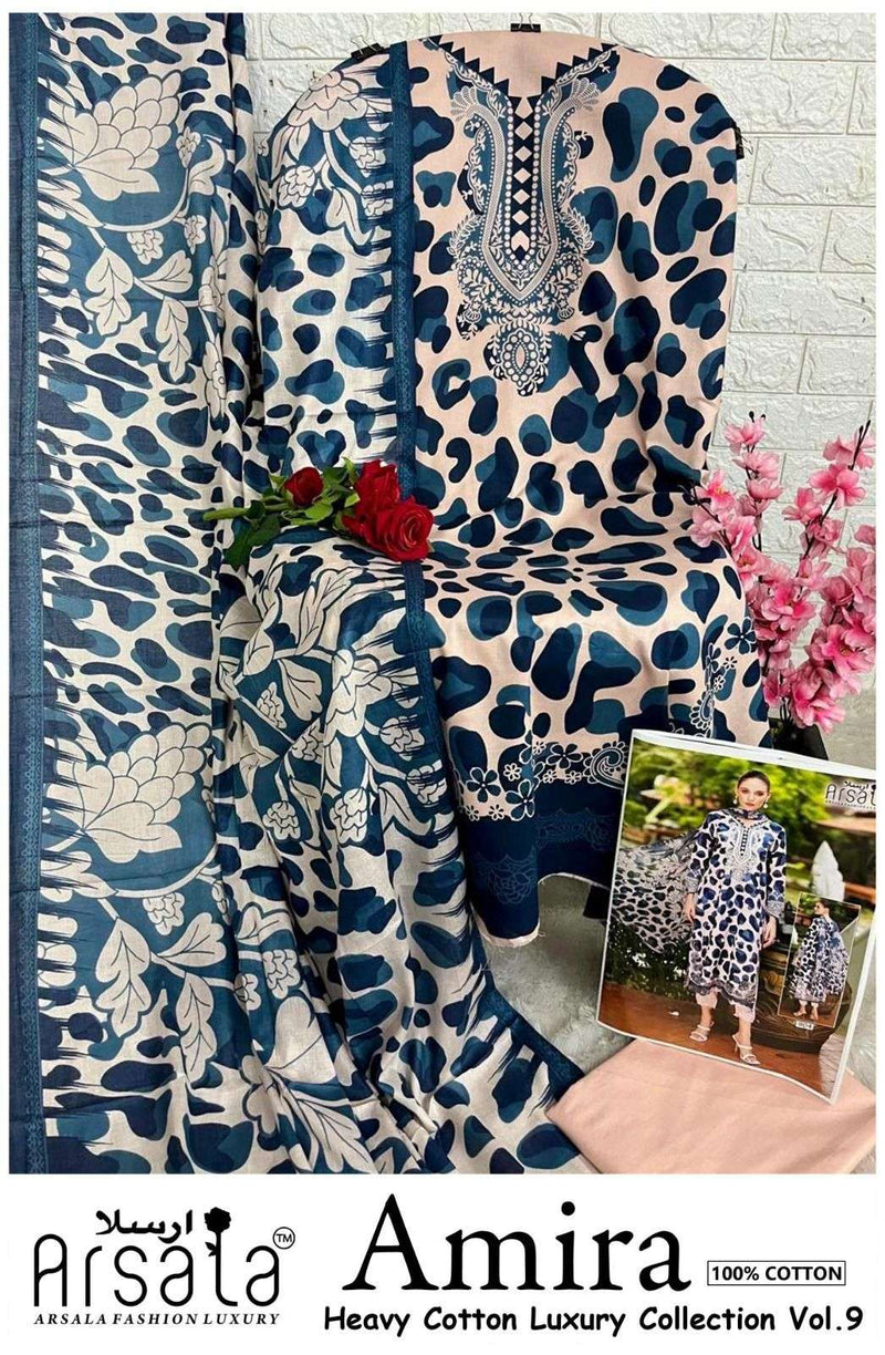 Arsala Fashion Amira Heavy Cotton Luxury Collection Vol 9 Printed Dailywear Salwar Suit