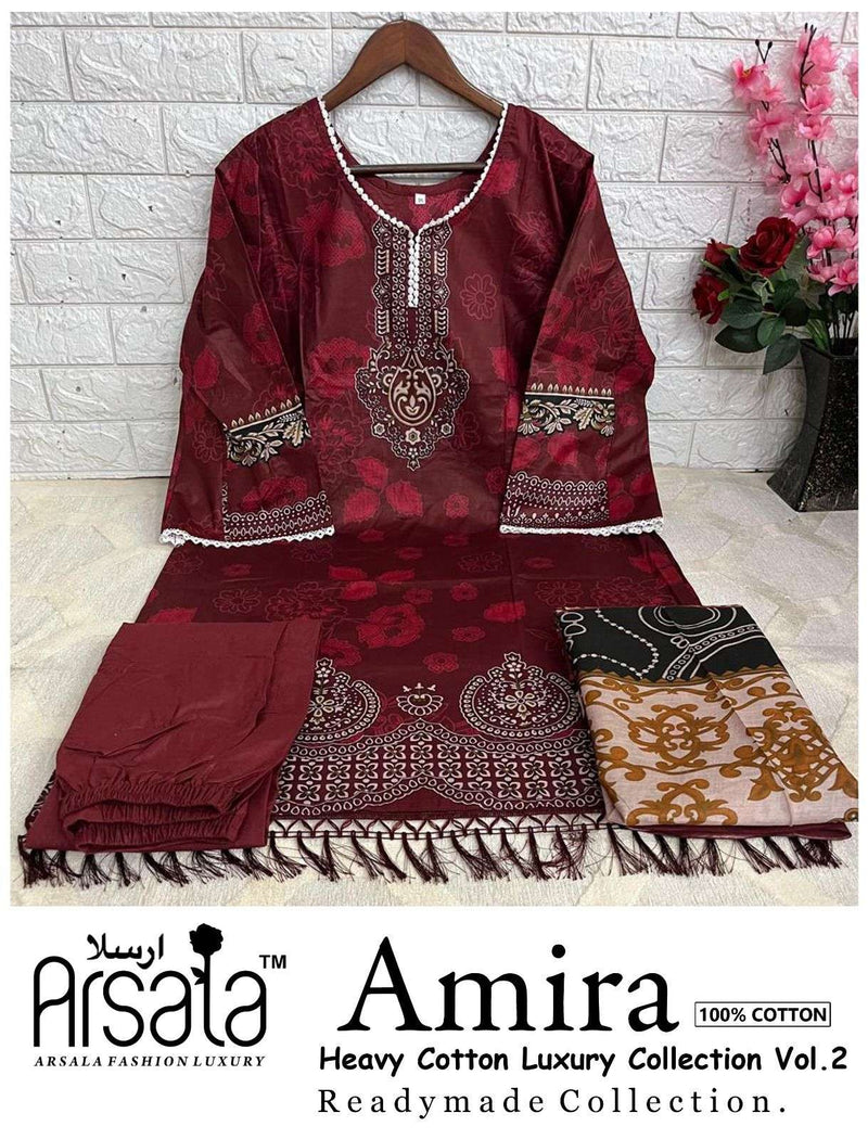 Arsala Fashion Amira Vol 2 Pure Cotton Lawn Printed Karachi Pret Kurti