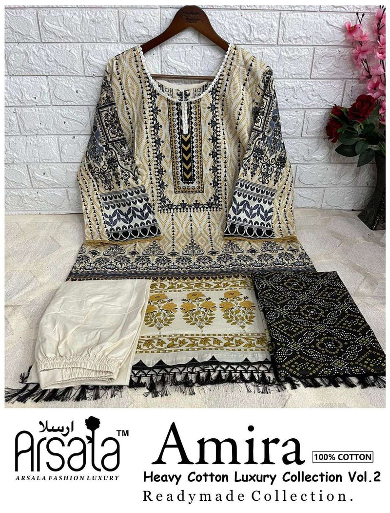 Arsala Fashion Amira Vol 2 Pure Cotton Lawn Printed Karachi Pret Kurti