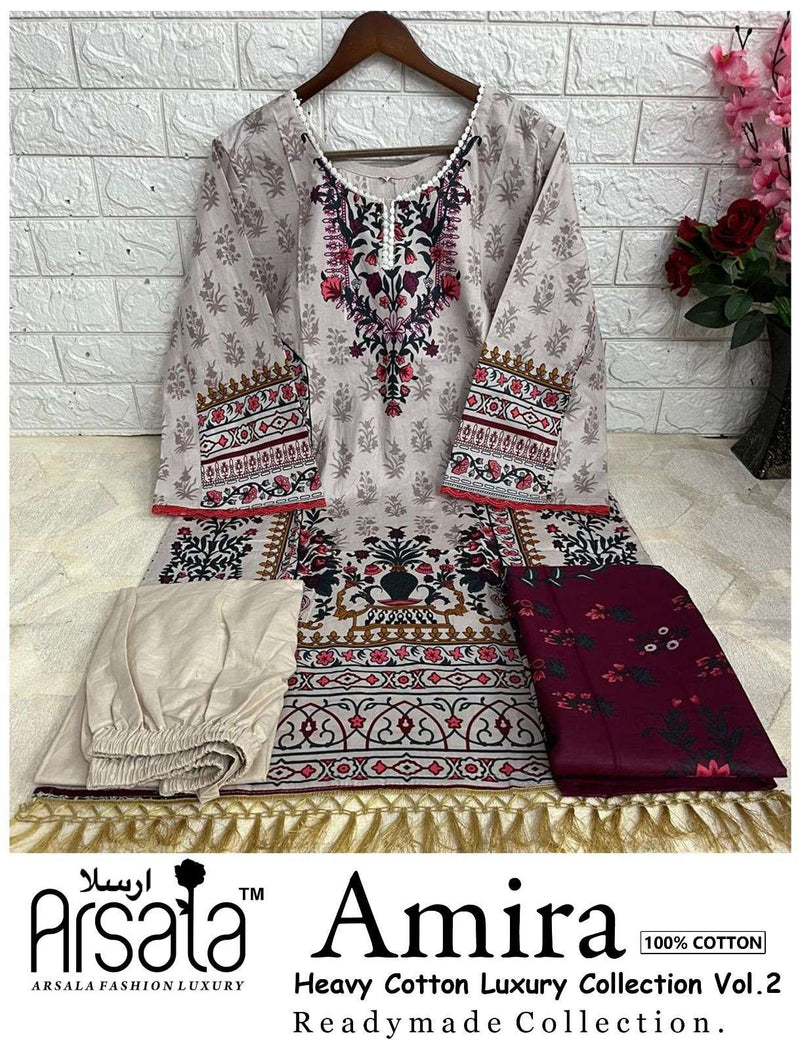 Arsala Fashion Amira Vol 2 Pure Cotton Lawn Printed Karachi Pret Kurti