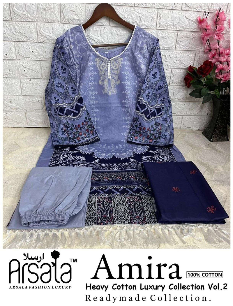 Arsala Fashion Amira Vol 2 Pure Cotton Lawn Printed Karachi Pret Kurti