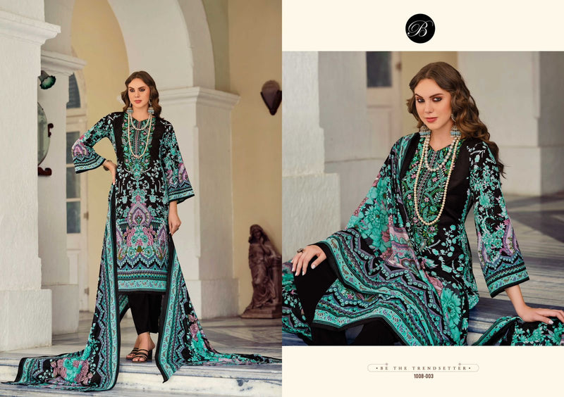 Belliza Designer Studio Naira Vol 84 Pure Cotton Digital Printed Embroidery Suit