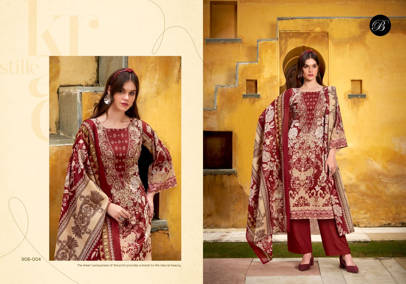 Belliza Naira Vol 121 Elegant Digital Print & Embroidered Cotton Suits
