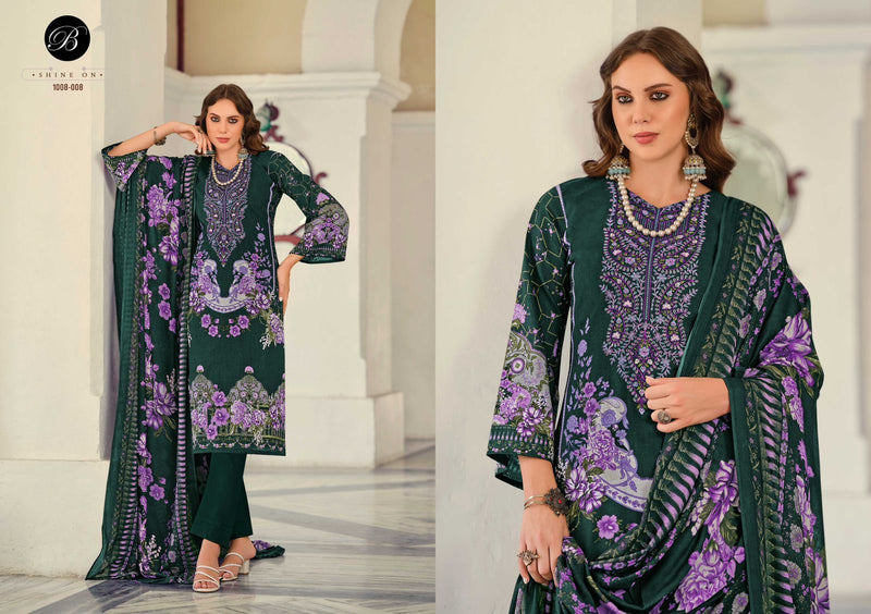 Belliza Designer Studio Naira Vol 84 Pure Cotton Digital Printed Embroidery Suit