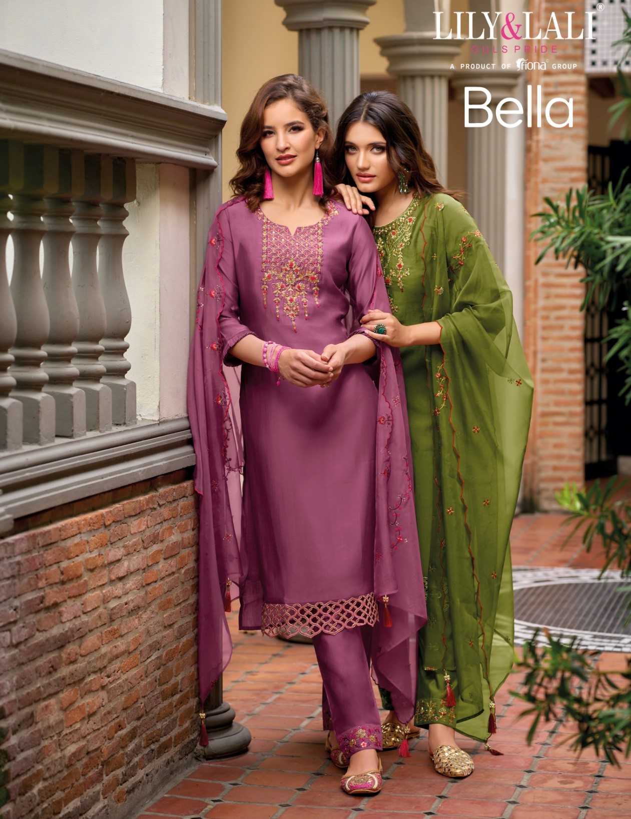 Lily And Lali Bella Silk Handwork On Milan Cotton Beautiful Designer Suit Collection