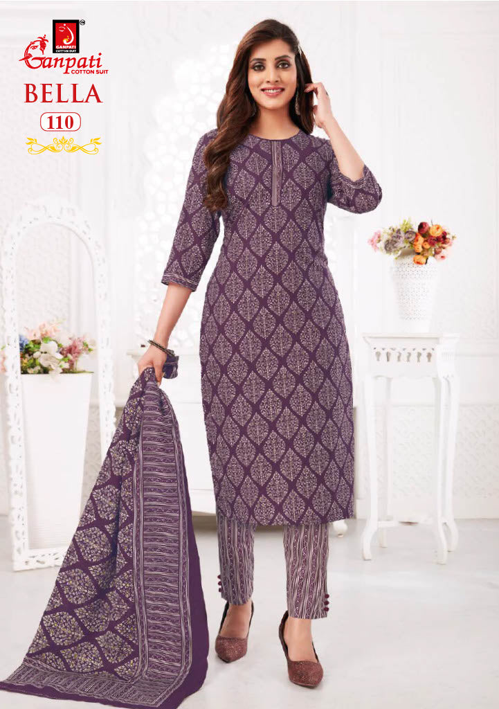 Ganpati Bella Cotton Printed Casual Wear Salwar Suit Collection