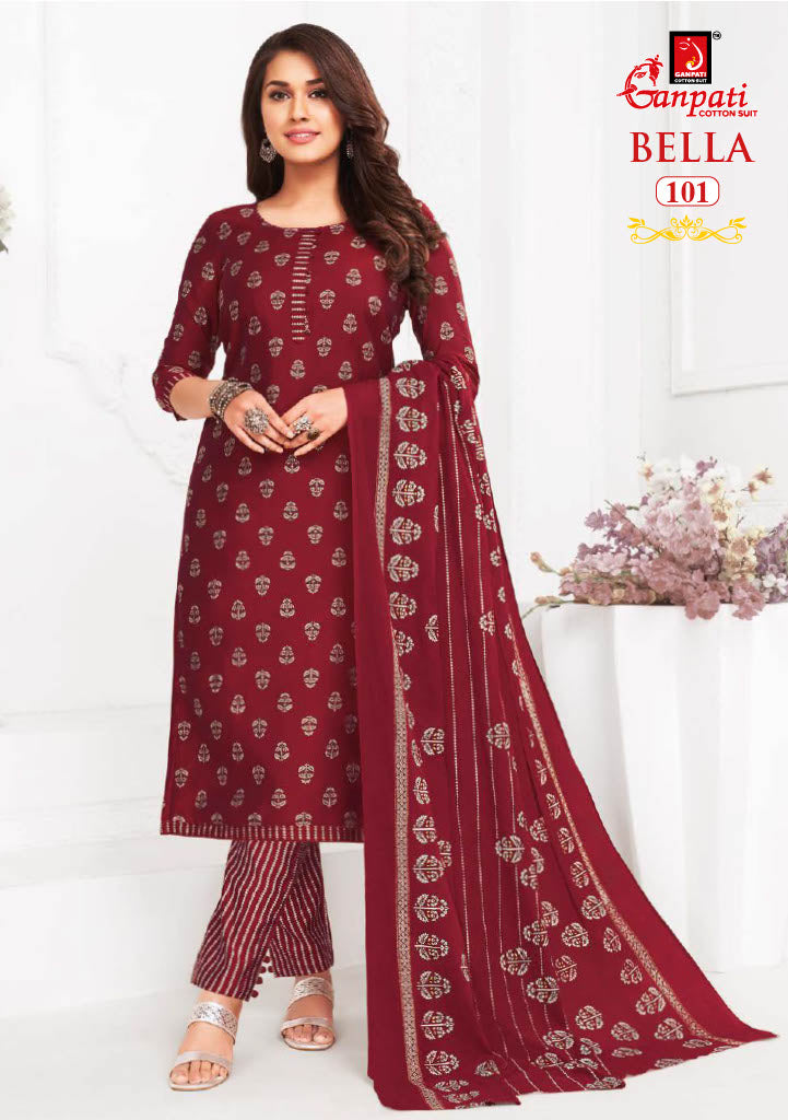 Ganpati Bella Cotton Printed Casual Wear Salwar Suit Collection