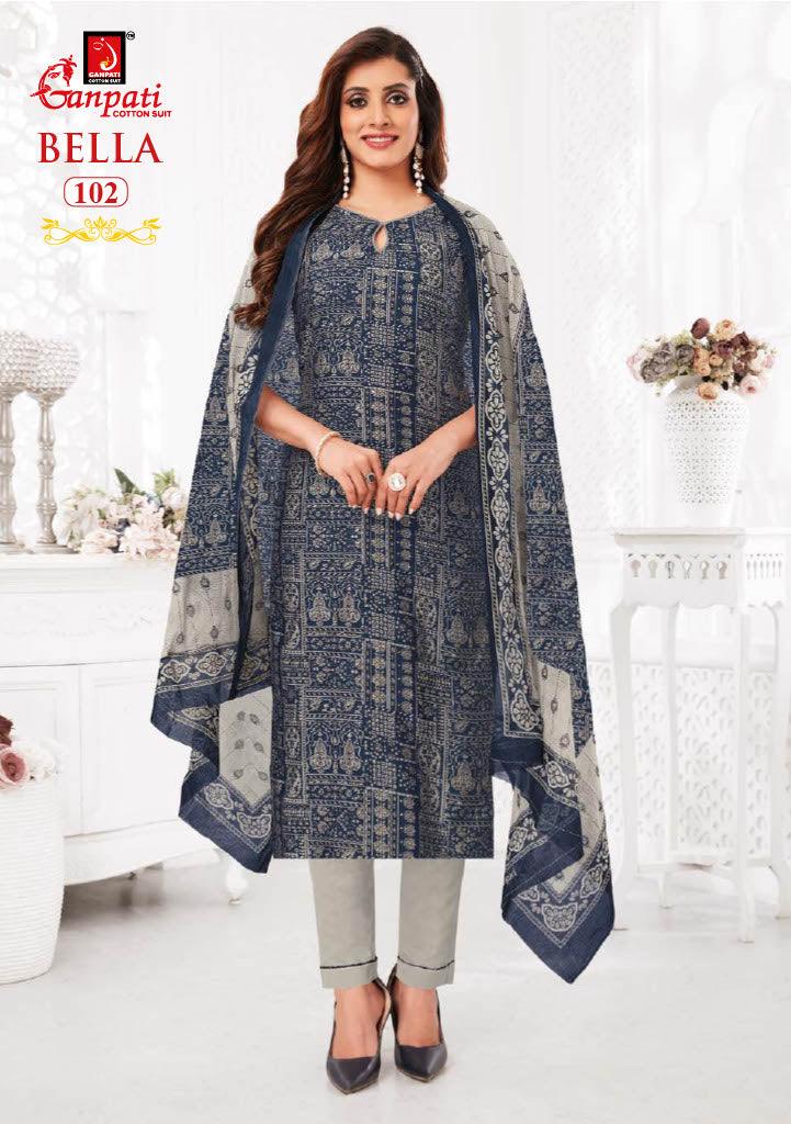 Ganpati Bella Cotton Printed Casual Wear Salwar Suit Collection