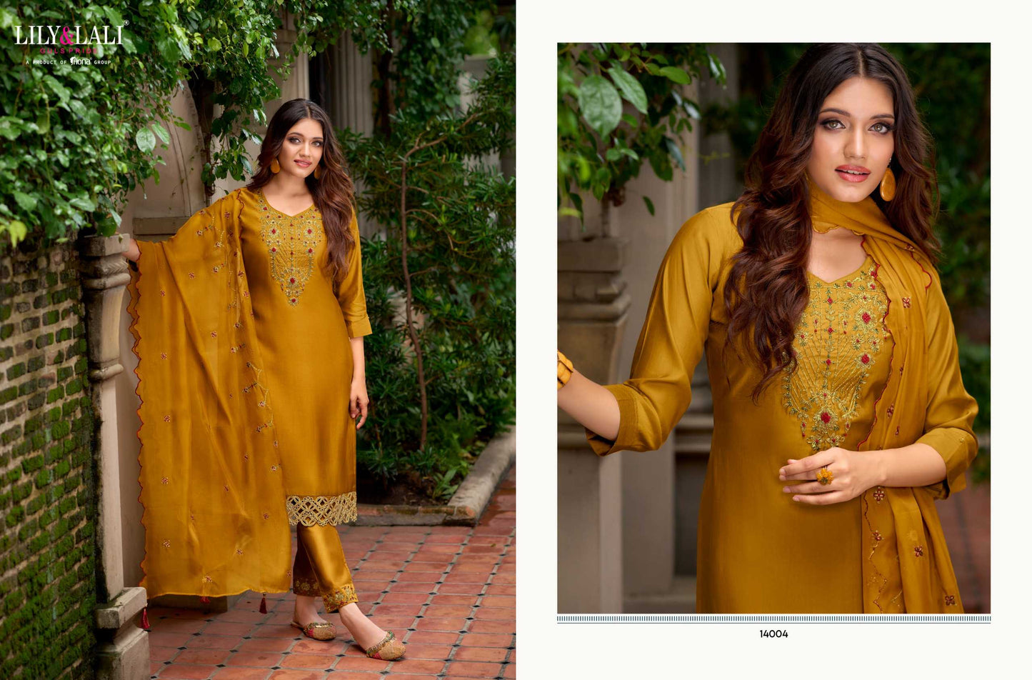 Lily And Lali Bella Silk Handwork On Milan Cotton Beautiful Designer Suit Collection