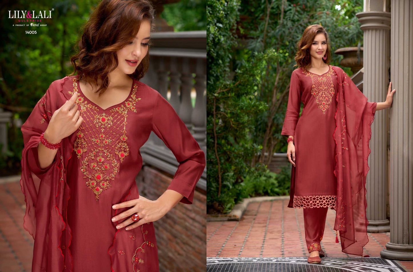 Lily And Lali Bella Silk Handwork On Milan Cotton Beautiful Designer Suit Collection