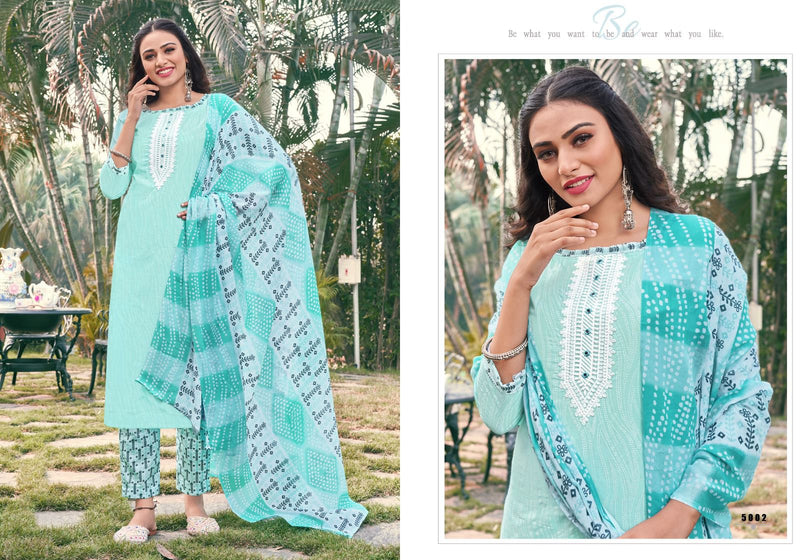 Radha Fab Blossom Cotton Print With Embroidery Work Suits