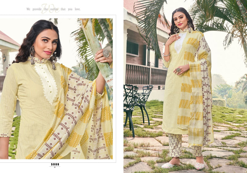 Radha Fab Blossom Cotton Print With Embroidery Work Suits