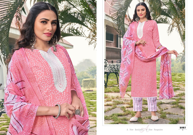 Radha Fab Blossom Cotton Print With Embroidery Work Suits