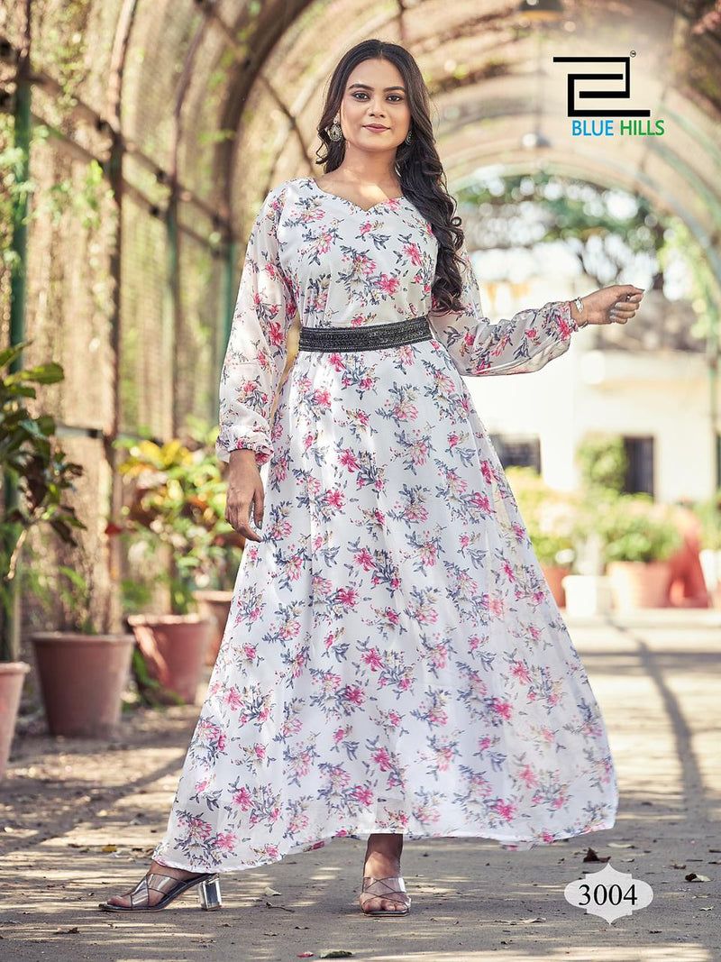 Blue Hills Hit Design Collection Georgette Printed Fancy Designer Kurti