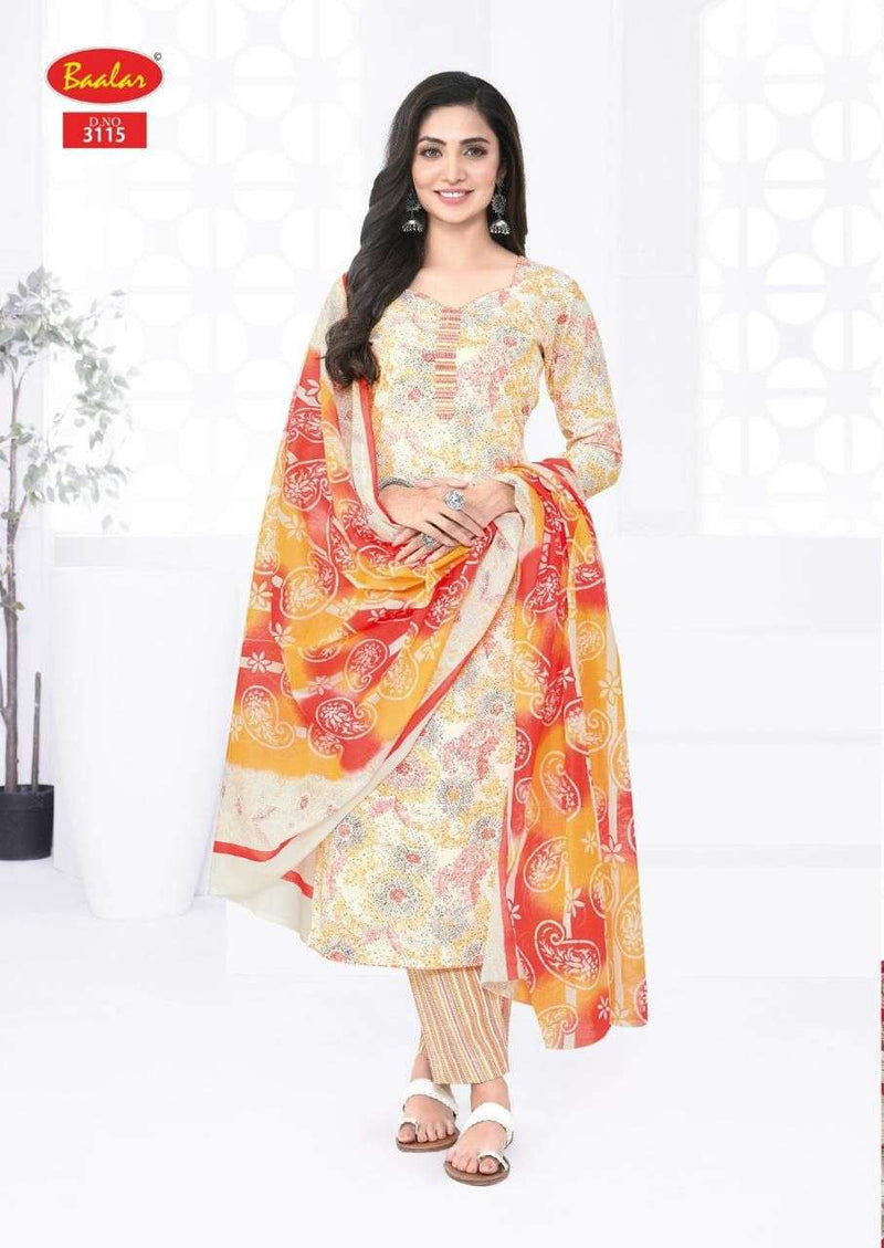 Baalar Kashmir Cotton Vol 3 Lawn Cotton Dailywear Salwar Suit