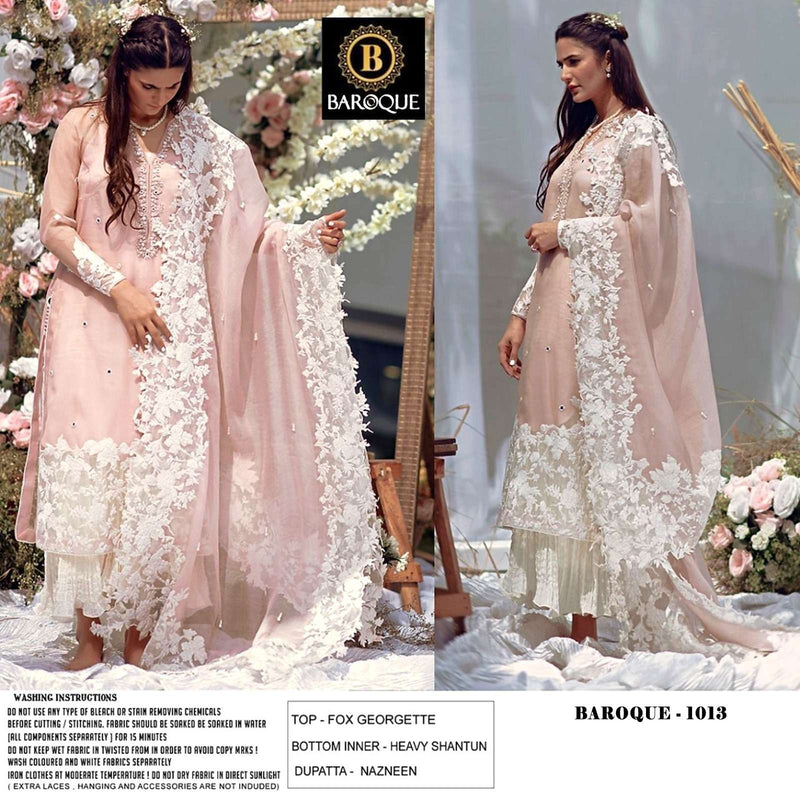 Baroque D No 1013 Georgette Heavy Fancy designer Party Wear Salwar Kameez