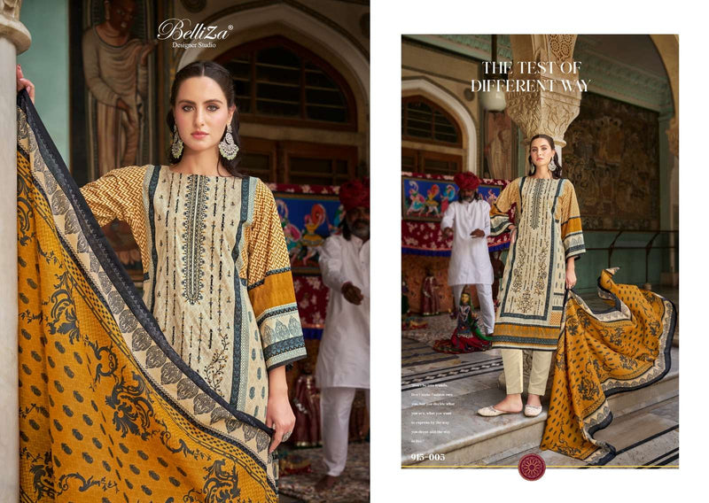 Belliza Designer Studio Bin Saeed Vol 4 Pure Cotton Digital Print Embroidered Salwar Suit