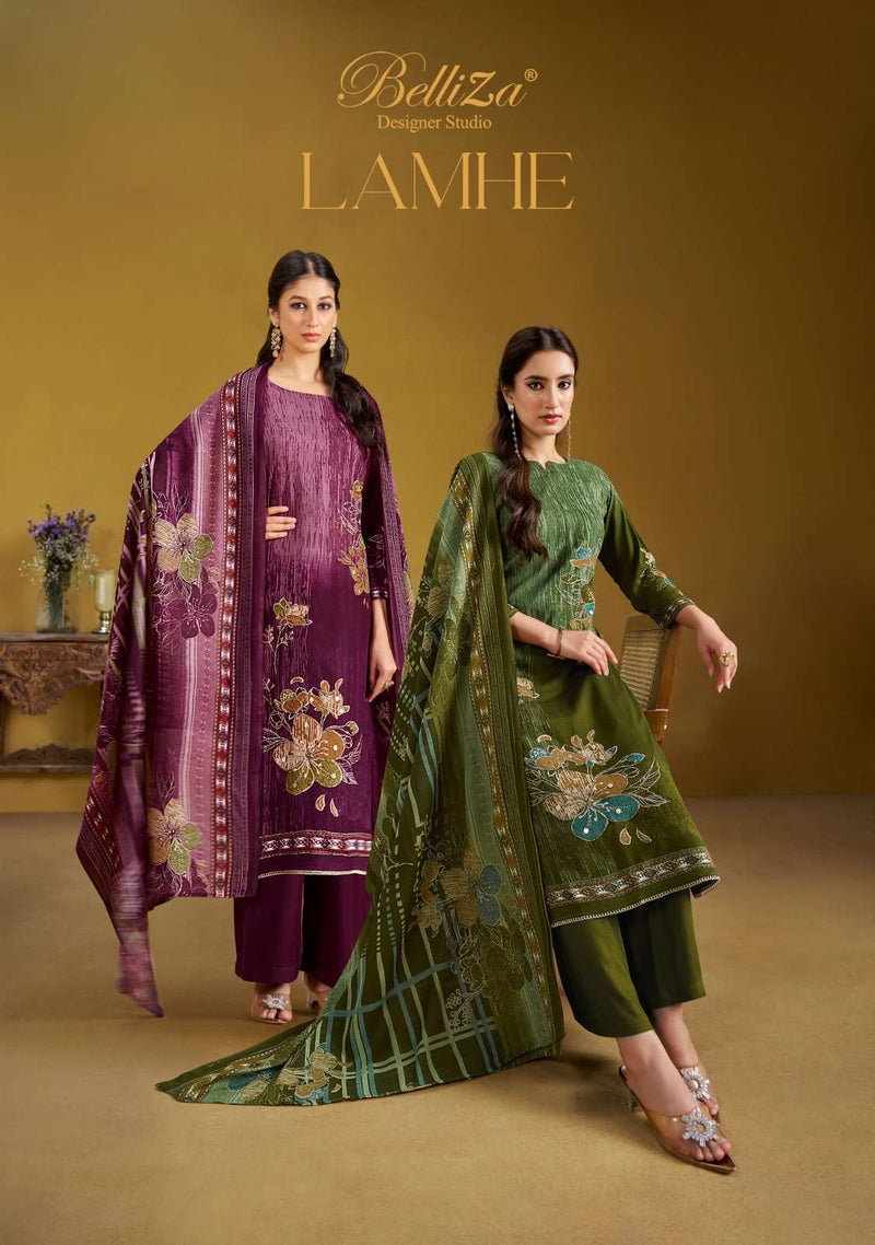 Belliza Designer Studio Lamhe Pure Viscose Rayon Handwork Salwar Suit