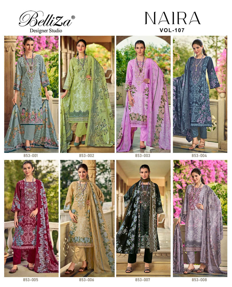 Belliza Designer Studio Naira Vol 107 Pure Cotton Printed Salwar Kameez