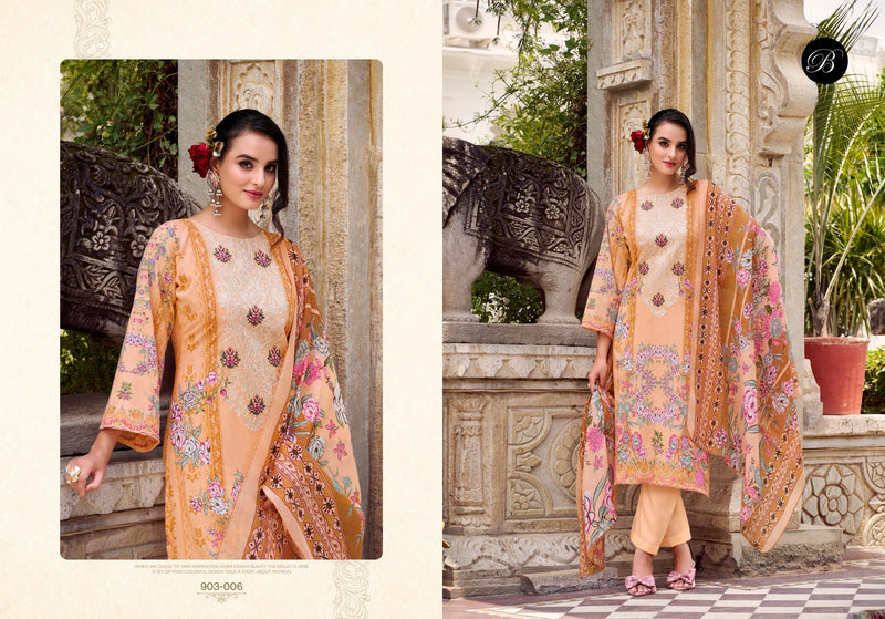 Belliza Designer Studio Naira Vol 118 Pure Cotton Embroidered Work Salwar Suit