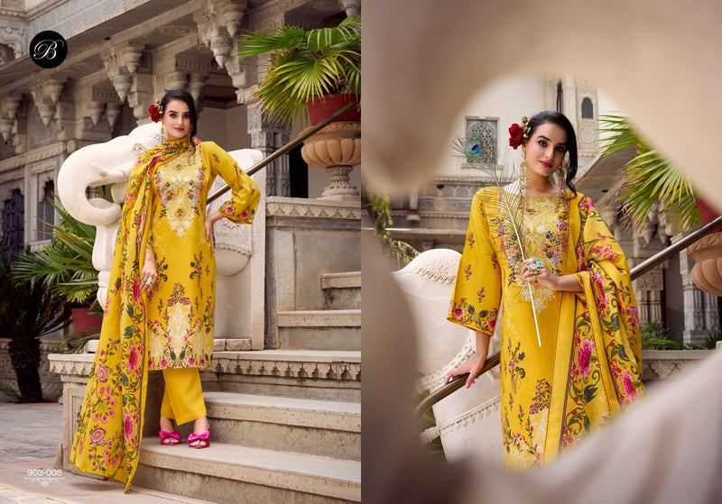 Belliza Designer Studio Naira Vol 118 Pure Cotton Embroidered Work Salwar Suit