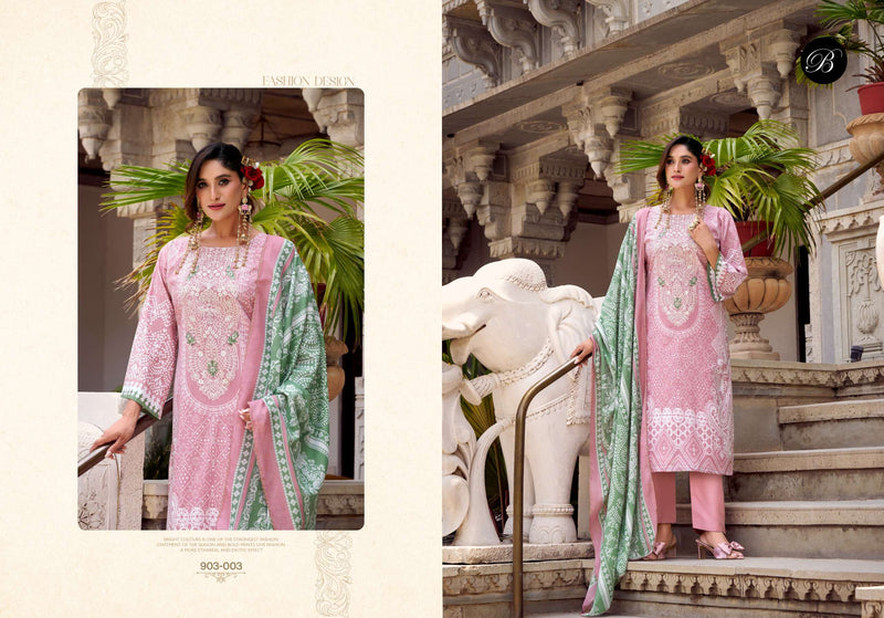 Belliza Designer Studio Naira Vol 118 Pure Cotton Embroidered Work Salwar Suit