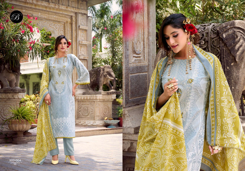 Belliza Designer Studio Naira Vol 118 Pure Cotton Embroidered Work Salwar Suit