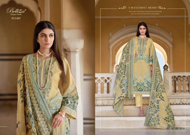 Belliza Designer Studio Naira Vol 49 Pure Cotton Digital Print With Embroidery Work Suit