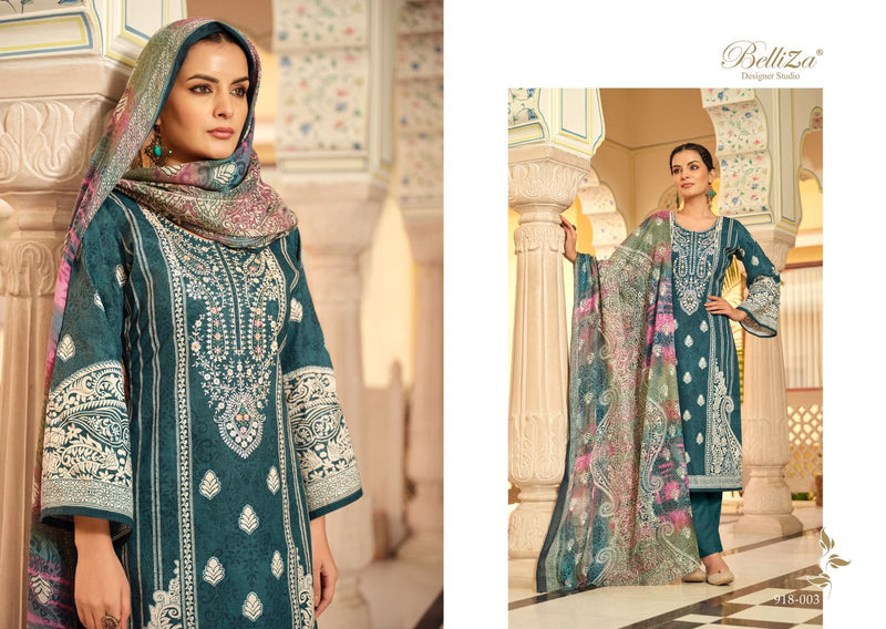 Belliza Designer Studio Naira Vol 51 Pure Cotton Digital Print With Embroidery Work Suit