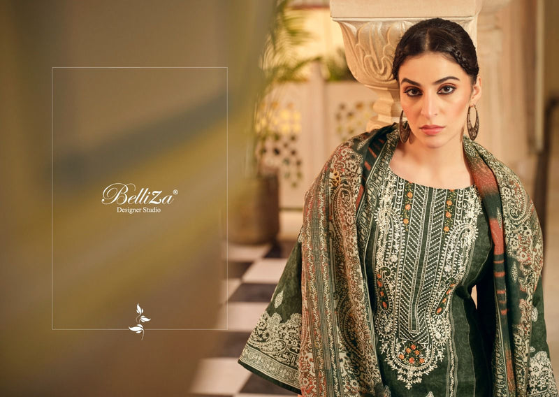 Belliza Designer Studio Naira Vol 51 Pure Cotton Digital Print With Embroidery Work Suit