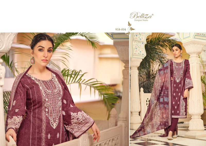 Belliza Designer Studio Naira Vol 51 Pure Cotton Digital Print With Embroidery Work Suit