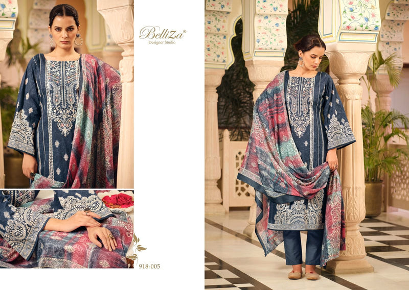 Belliza Designer Studio Naira Vol 51 Pure Cotton Digital Print With Embroidery Work Suit