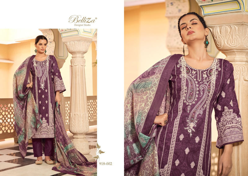 Belliza Designer Studio Naira Vol 51 Pure Cotton Digital Print With Embroidery Work Suit